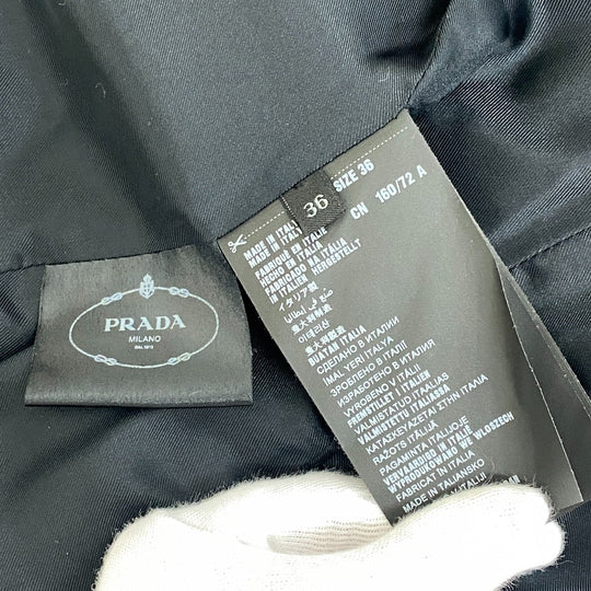 PRADA poncho Wool, Angora Red 14AW outer Women 36 Used Authentic