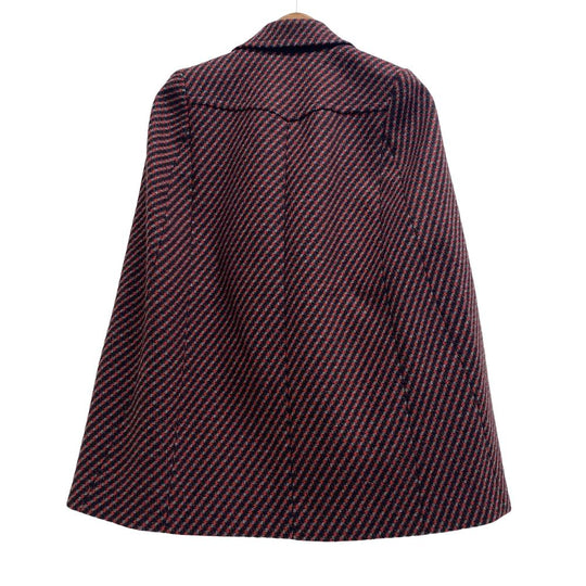 PRADA poncho Wool, Angora Red 14AW outer Women 36 Used Authentic