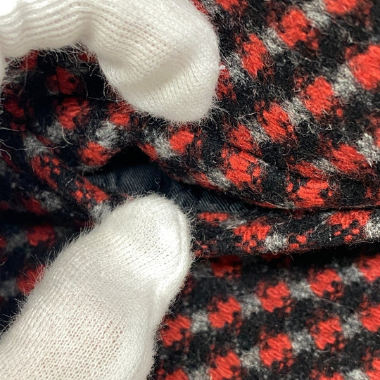 PRADA poncho Wool, Angora Red 14AW outer Women 36 Used Authentic