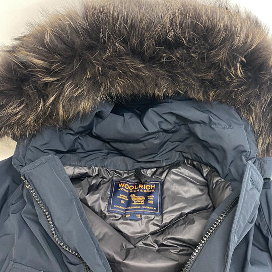 WOOLRICH Down jacket Polyester, Nylon Navy WOCPS2708D LUXURY ARCTIC PARKA mens XS Used Authentic