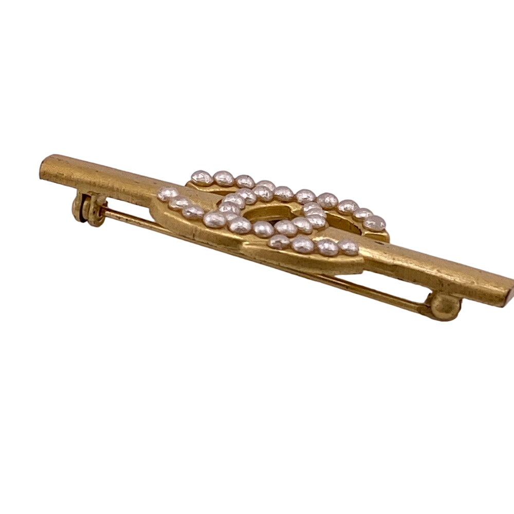 CHANEL Brooch Gold Plated gold 01A COCO Mark Women Used Authentic