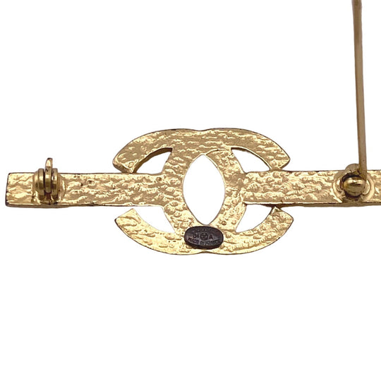CHANEL Brooch Gold Plated gold 01A COCO Mark Women Used Authentic