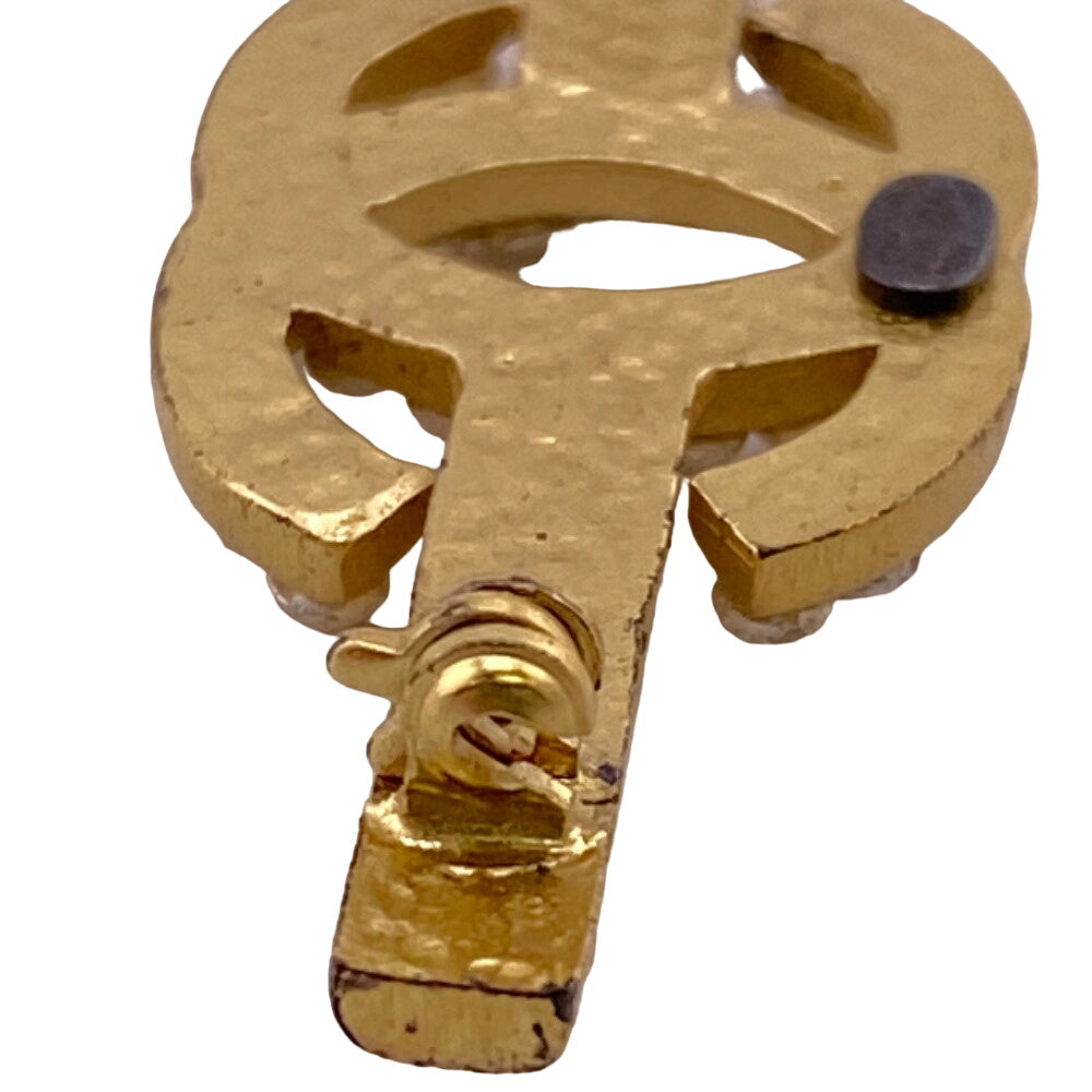 CHANEL Brooch Gold Plated gold 01A COCO Mark Women Used Authentic