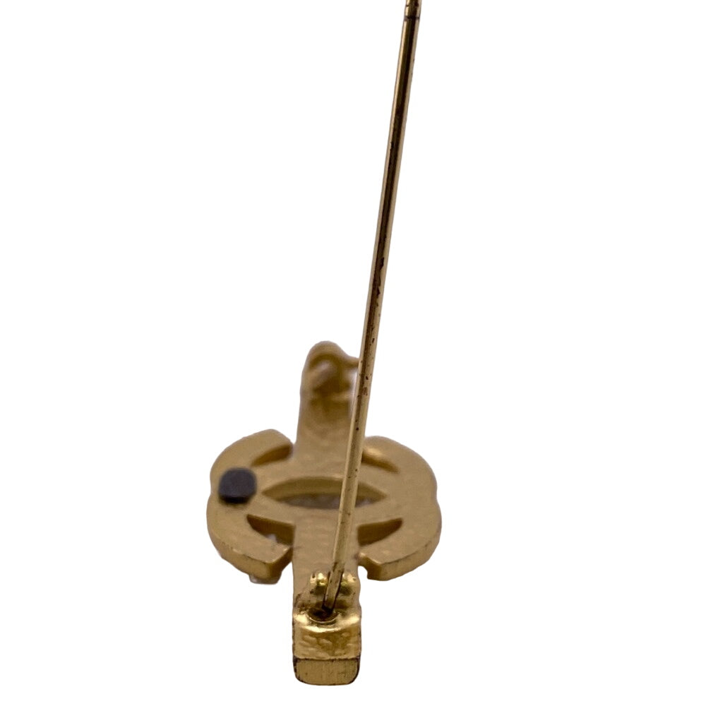 CHANEL Brooch Gold Plated gold 01A COCO Mark Women Used Authentic