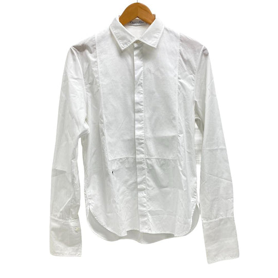 Christian Dior Long sleeve shirt 841B05A3356 cotton white I40 Bee embroidery mens 36 Used Authentic