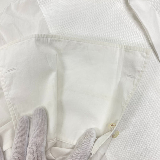 Christian Dior Long sleeve shirt 841B05A3356 cotton white I40 Bee embroidery mens 36 Used Authentic