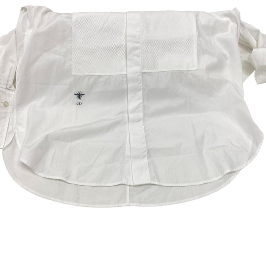 Christian Dior Long sleeve shirt 841B05A3356 cotton white I40 Bee embroidery mens 36 Used Authentic