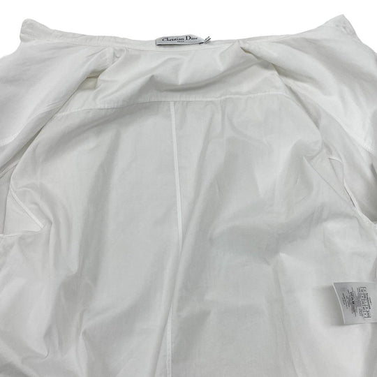 Christian Dior Long sleeve shirt 841B05A3356 cotton white I40 Bee embroidery mens 36 Used Authentic