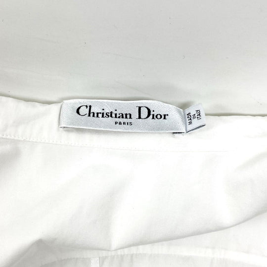 Christian Dior Long sleeve shirt 841B05A3356 cotton white I40 Bee embroidery mens 36 Used Authentic