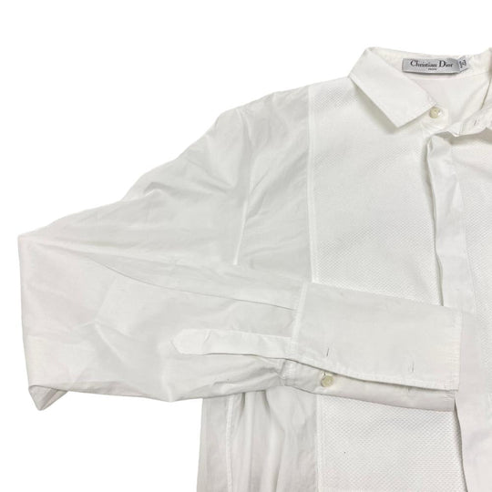 Christian Dior Long sleeve shirt 841B05A3356 cotton white I40 Bee embroidery mens 36 Used Authentic