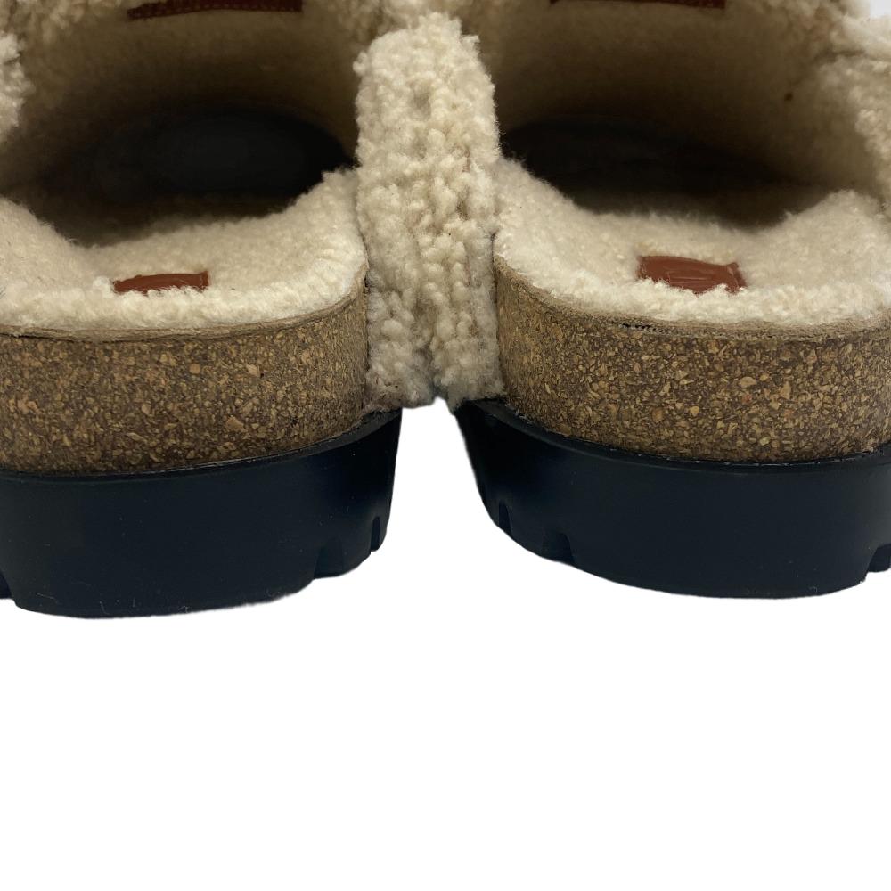 VERSACE Mule leather Brown Slide sandals Medusa mens 44 Used Authentic