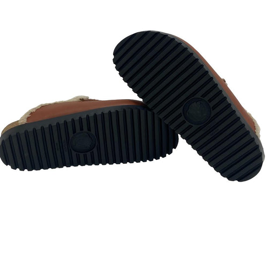 VERSACE Mule leather Brown Slide sandals Medusa mens 44 Used Authentic