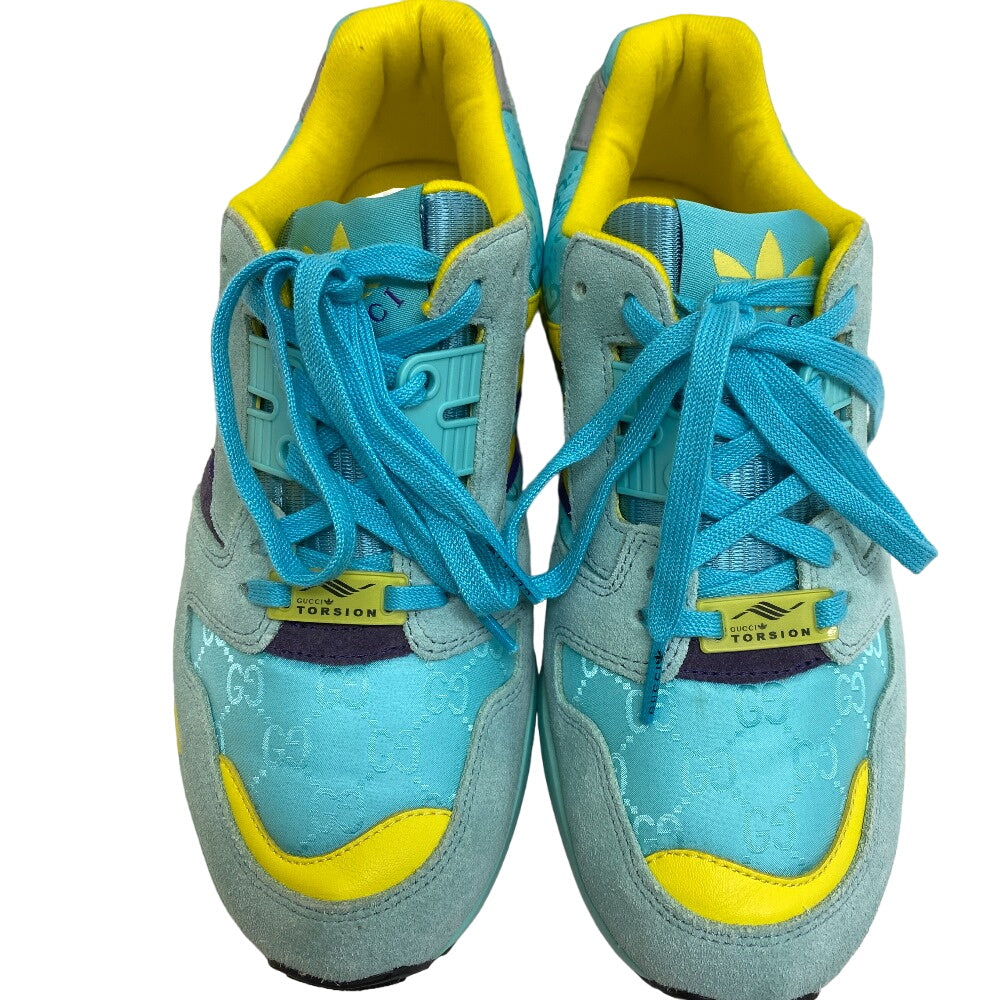 GUCCI sneakers 722212 ZX8000 Suede, Canvas Light blue TORSION 36 1/2
