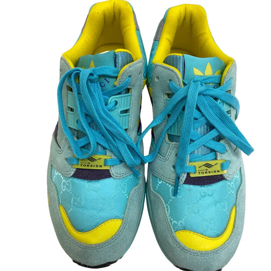 GUCCI sneakers 722212 ZX8000 Suede, Canvas Light blue TORSION 36 1/2