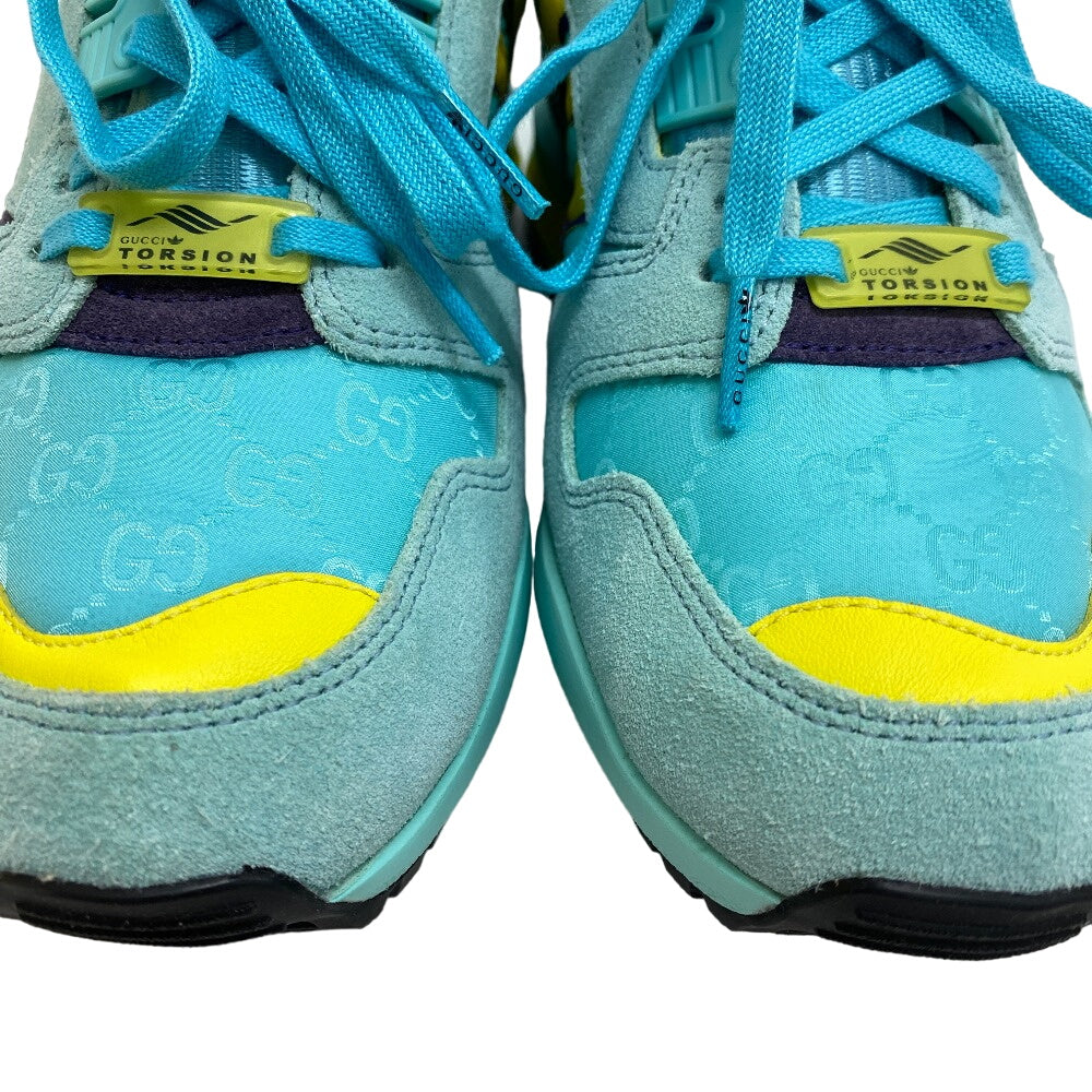 GUCCI sneakers 722212 ZX8000 Suede, Canvas Light blue TORSION 36 1/2