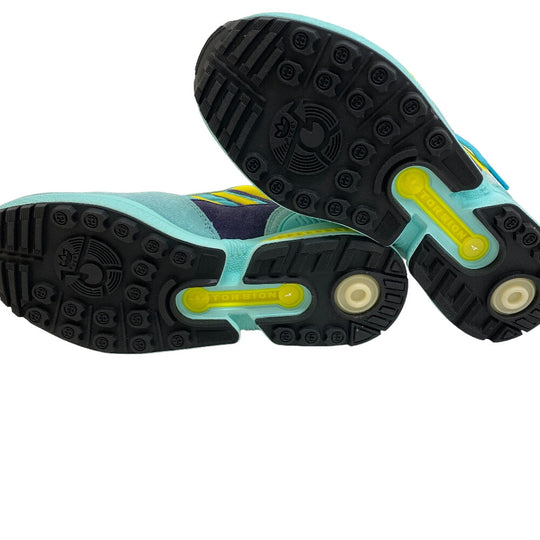 GUCCI sneakers 722212 ZX8000 Suede, Canvas Light blue TORSION 36 1/2