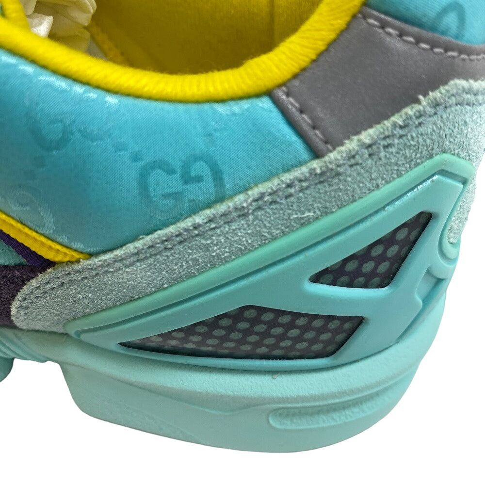GUCCI sneakers 722212 ZX8000 Suede, Canvas Light blue TORSION 36 1/2