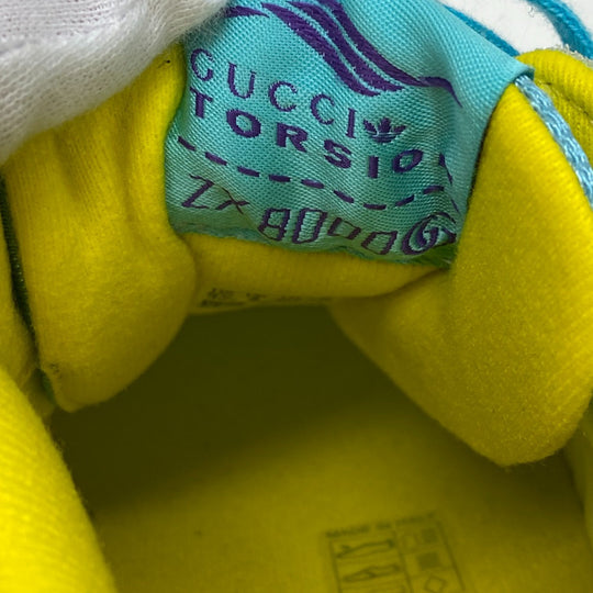 GUCCI sneakers 722212 ZX8000 Suede, Canvas Light blue TORSION 36 1/2