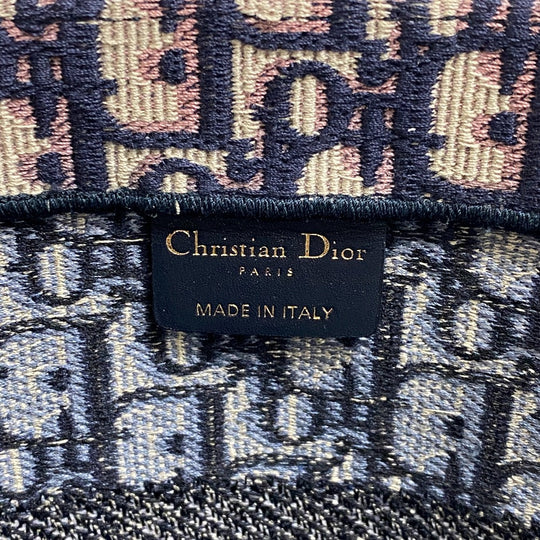 Christian Dior Tote Bag canvas Navy Small Book tote Women Used Authentic