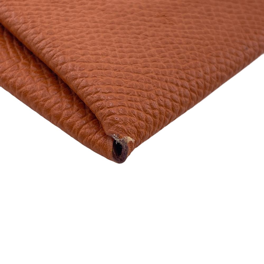 HERMES Coin case Epsom Brown unisex(Unisex) Used Authentic