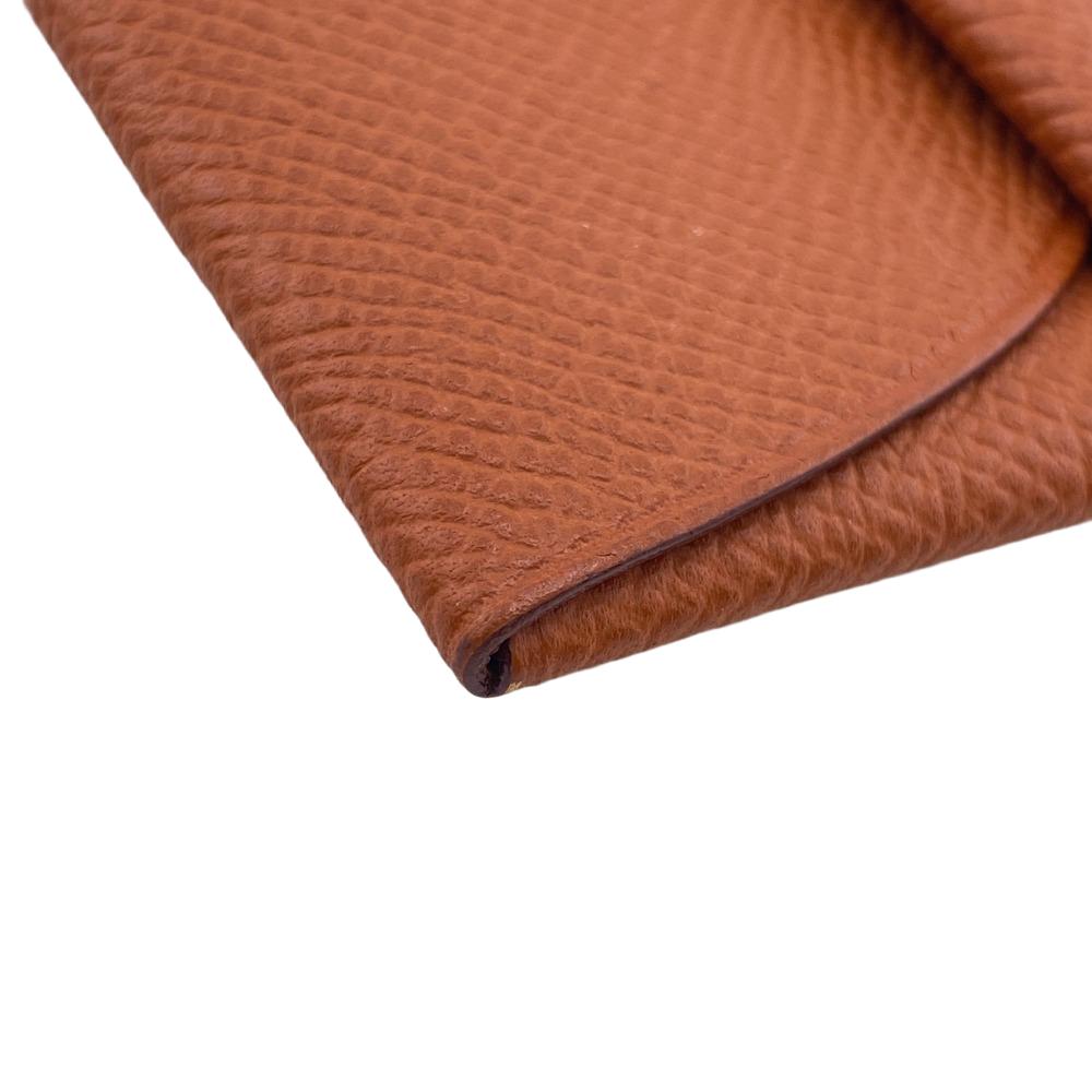 HERMES Coin case Epsom Brown unisex(Unisex) Used Authentic
