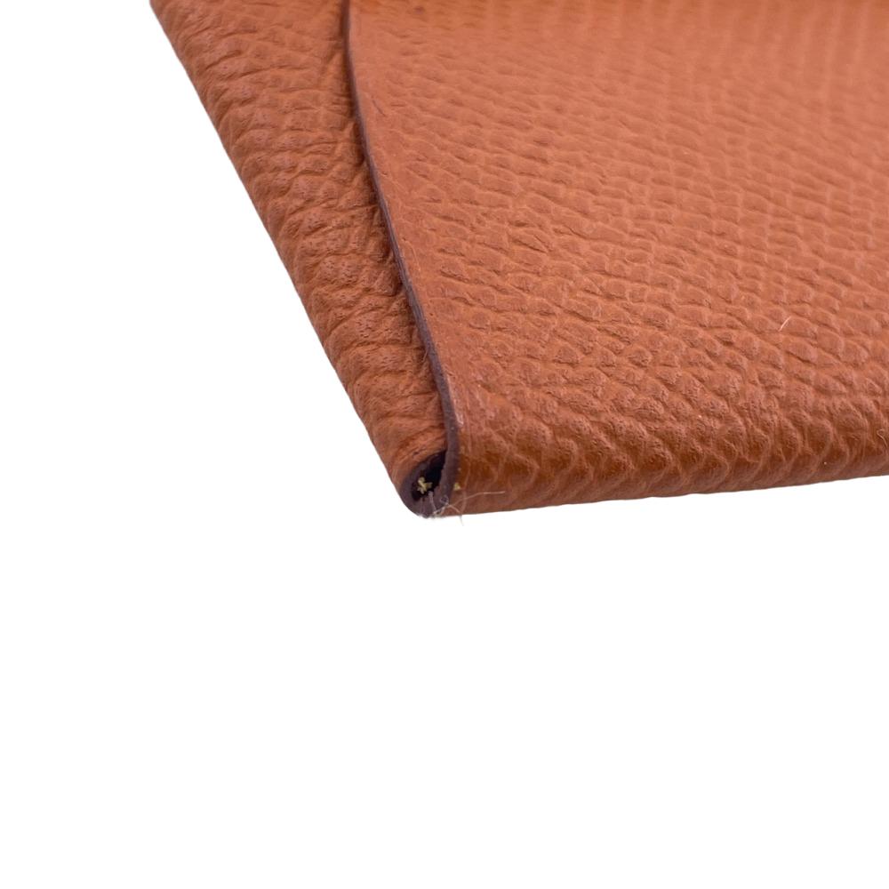 HERMES Coin case Epsom Brown unisex(Unisex) Used Authentic