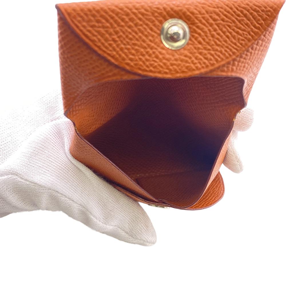 HERMES Coin case Epsom Brown unisex(Unisex) Used Authentic