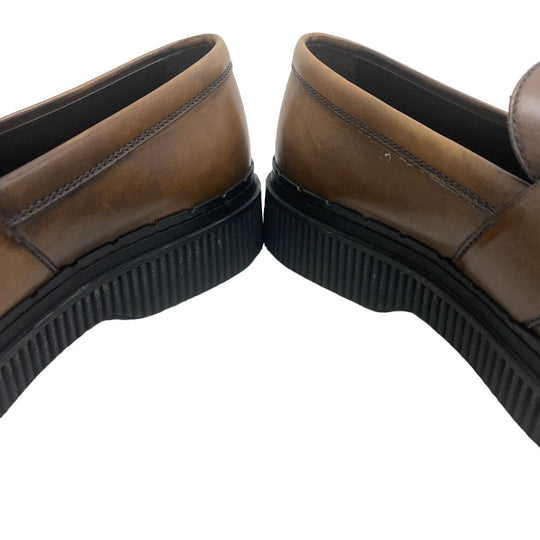 TOD�fS loafers leather Brown Coin loafers mens 8 Used Authentic