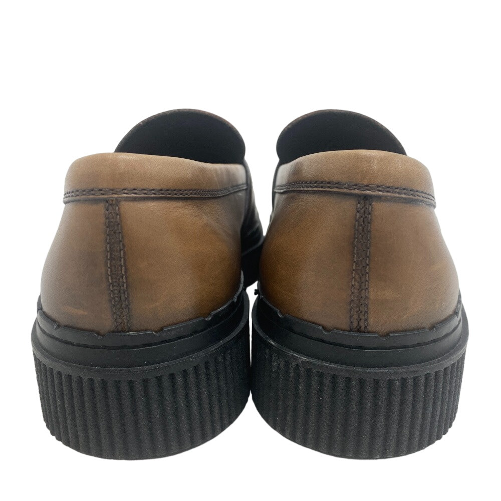 TOD�fS loafers leather Brown Coin loafers mens 8 Used Authentic