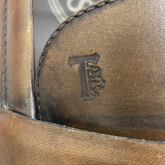 TOD�fS loafers leather Brown Coin loafers mens 8 Used Authentic