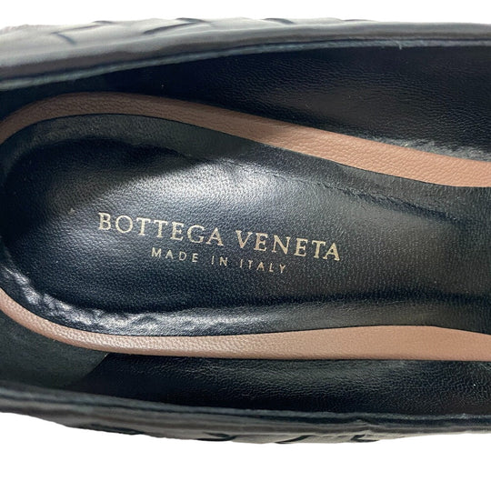 BOTTEGAVENETA pumps leather black 36 INTRECCIATO Women 36 Used Authentic