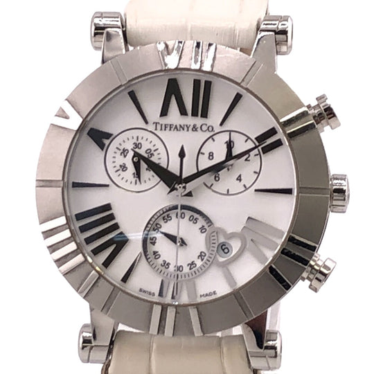 TIFFANY&Co. Watches Stainless Steel Silver Z1301.32.11A20A71A Chronograph Atlas Quartz white dial Women Used Authentic