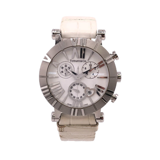 TIFFANY&Co. Watches Stainless Steel Silver Z1301.32.11A20A71A Chronograph Atlas Quartz white dial Women Used Authentic