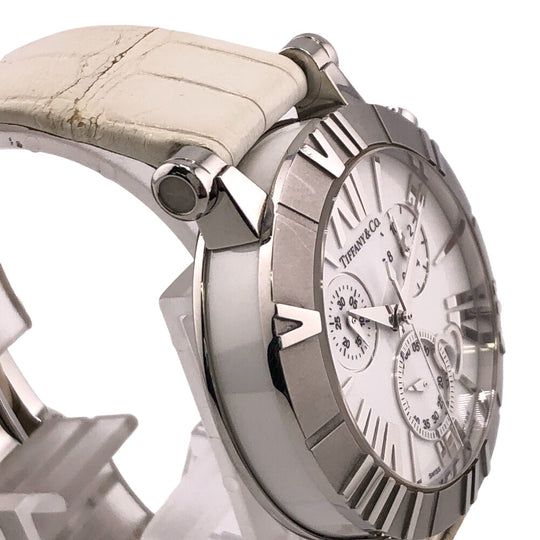 TIFFANY&Co. Watches Stainless Steel Silver Z1301.32.11A20A71A Chronograph Atlas Quartz white dial Women Used Authentic