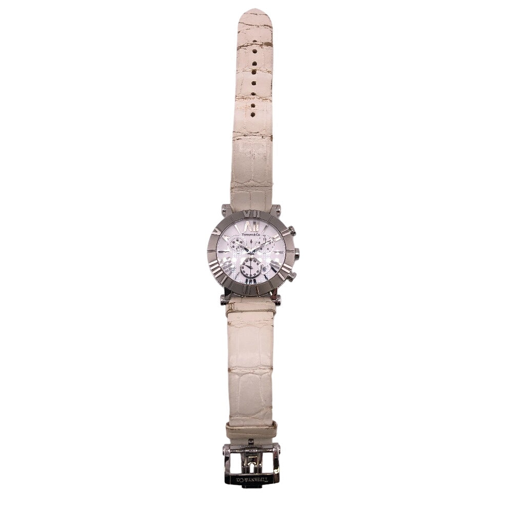 TIFFANY&Co. Watches Stainless Steel Silver Z1301.32.11A20A71A Chronograph Atlas Quartz white dial Women Used Authentic