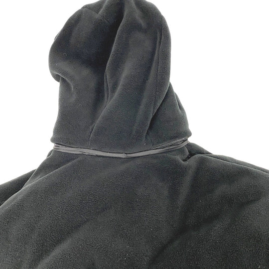 LOUIS VUITTON Down jacket 1AAUTR polyester black 23Stainless Steel Fleece Jacket Outerwear RM231M BIMATERIAL HOODED mens 48 Used Authentic