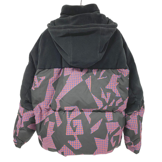 LOUIS VUITTON Down jacket 1AAUTR polyester black 23Stainless Steel Fleece Jacket Outerwear RM231M BIMATERIAL HOODED mens 48 Used Authentic