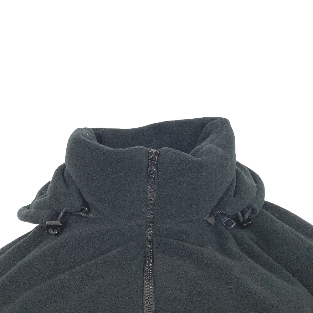 LOUIS VUITTON Down jacket 1AAUTR polyester black 23Stainless Steel Fleece Jacket Outerwear RM231M BIMATERIAL HOODED mens 48 Used Authentic
