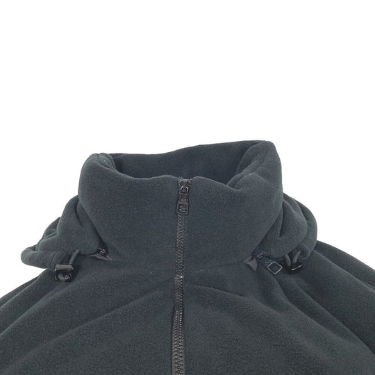 LOUIS VUITTON Down jacket 1AAUTR polyester black 23Stainless Steel Fleece Jacket Outerwear RM231M BIMATERIAL HOODED mens 48 Used Authentic