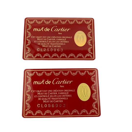 CARTIER Tri-fold wallet leather wine-red unisex(Unisex) Used Authentic