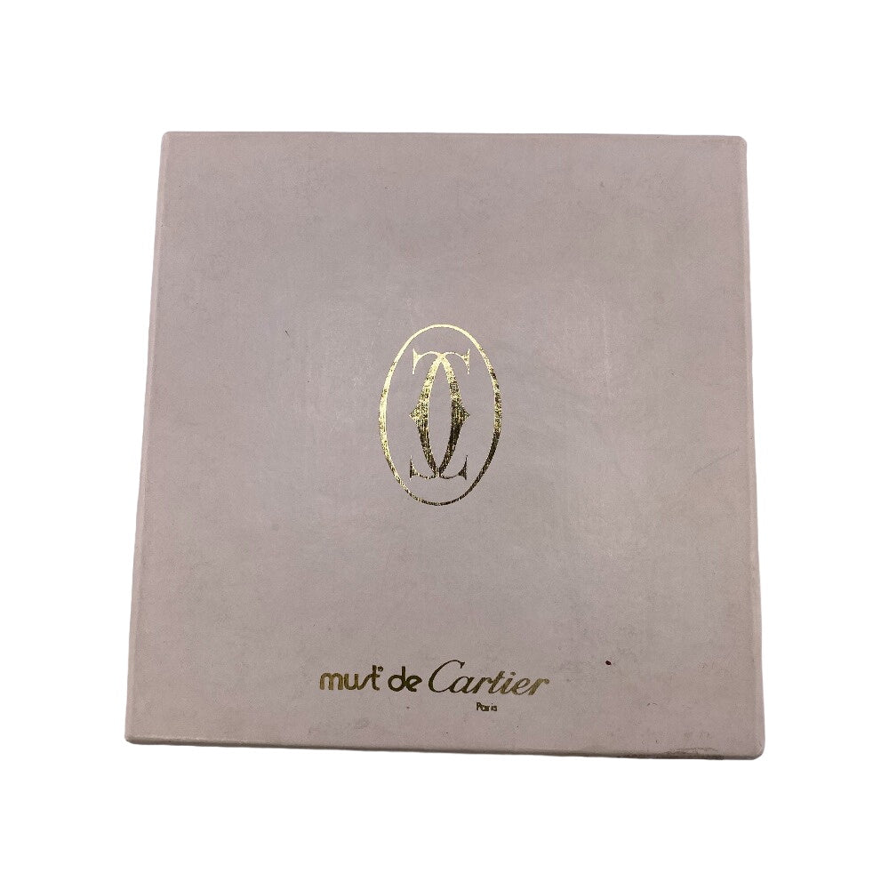CARTIER Tri-fold wallet leather wine-red unisex(Unisex) Used Authentic
