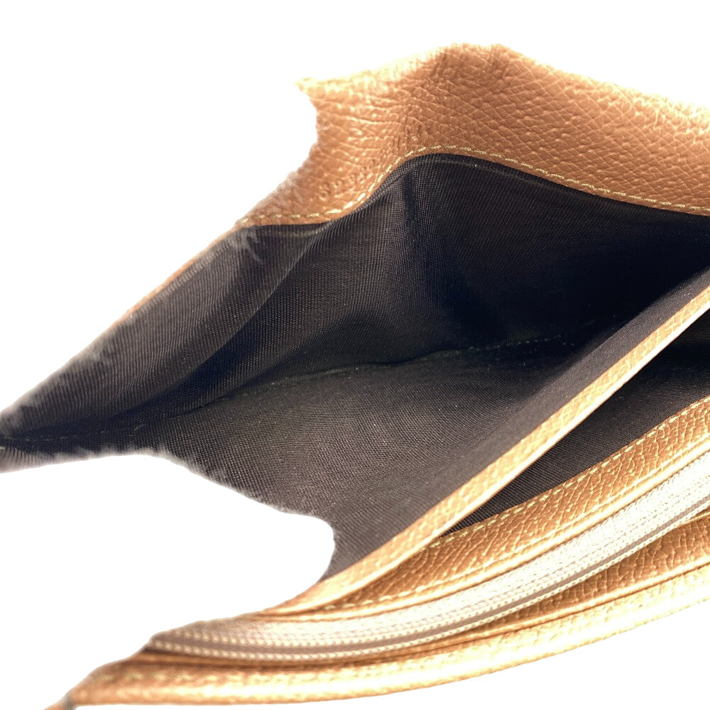 GUCCI Long Wallet Purse 323396 Canvas, Leather beige GG canvas Zippered Coin Pocket Long Wallet Women Used Authentic