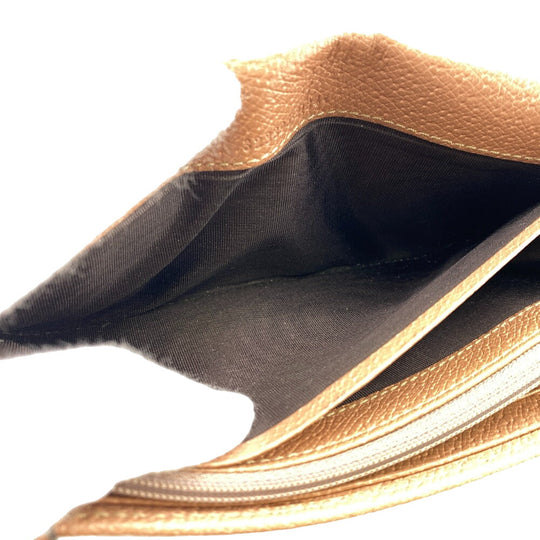 GUCCI Long Wallet Purse 323396 Canvas, Leather beige GG canvas Zippered Coin Pocket Long Wallet Women Used Authentic