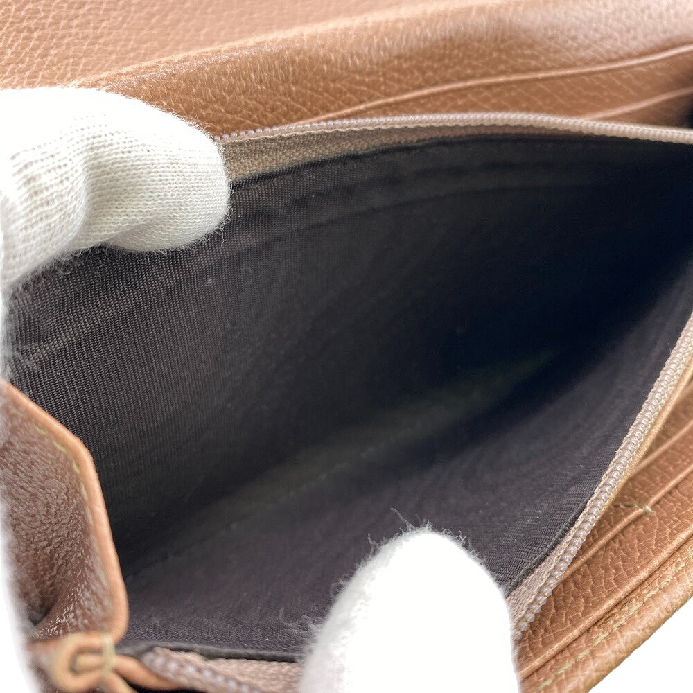 GUCCI Long Wallet Purse 323396 Canvas, Leather beige GG canvas Zippered Coin Pocket Long Wallet Women Used Authentic