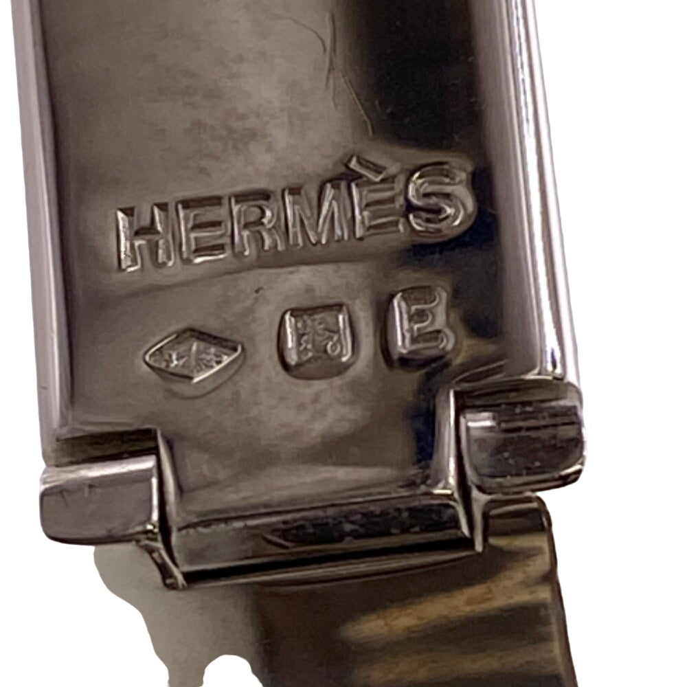 HERMES Bangle Gold Plated purple Click H bangle Fan Bangle Women Used Authentic