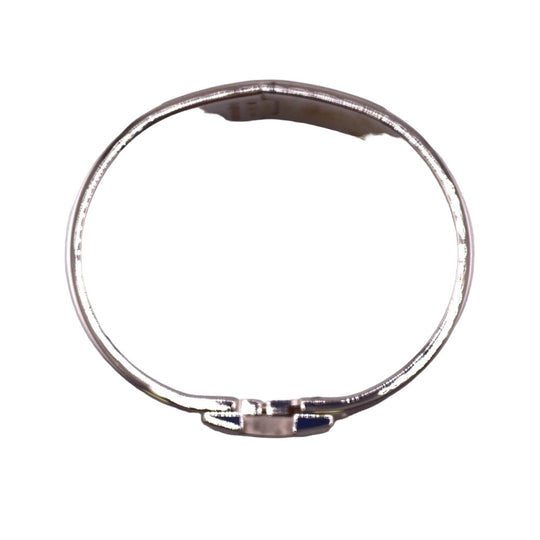 HERMES Bangle Gold Plated purple Click H bangle Fan Bangle Women Used Authentic