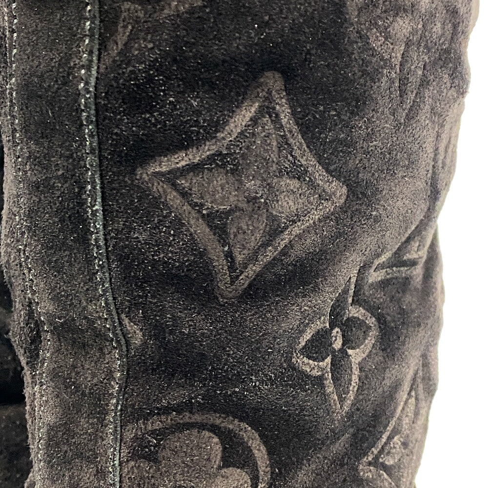 LOUIS VUITTON boots Suede, Mouton black Breezy line 36 1/2