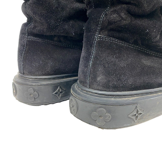 LOUIS VUITTON boots Suede, Mouton black Breezy line 36 1/2