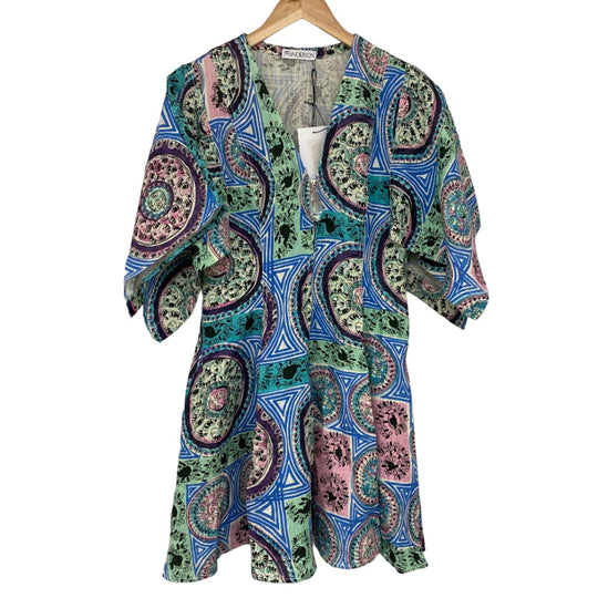 J.W.Anderson. one piece DR0010 linen multicolor Short sleeve Overall handle Women 10 Used Authentic
