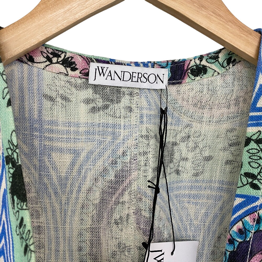 J.W.Anderson. one piece DR0010 linen multicolor Short sleeve Overall handle Women 10 Used Authentic
